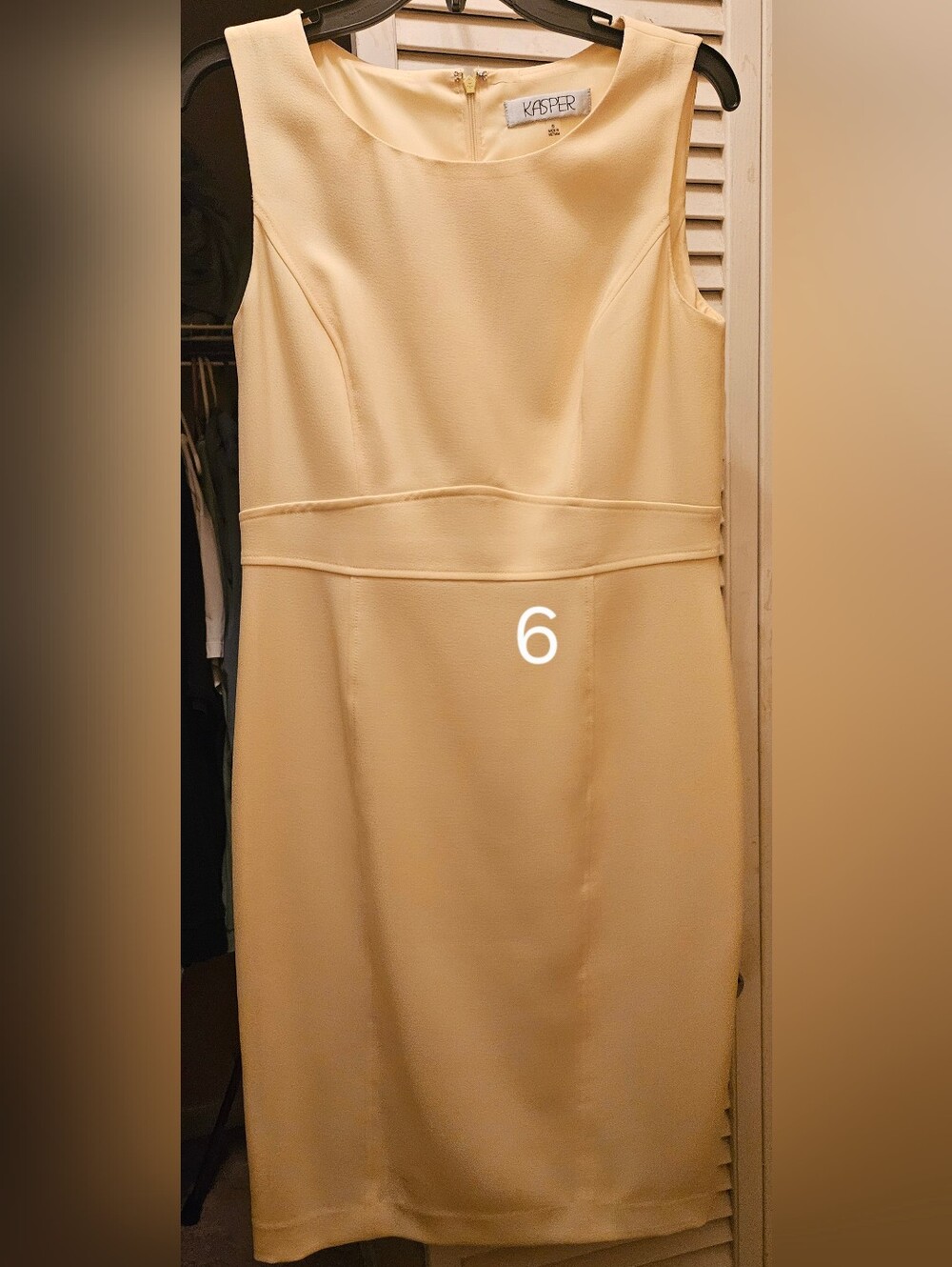 Sleeveless Cream Women's Sheath Dress